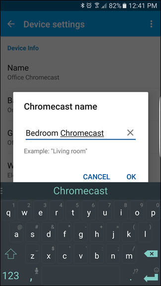 Обновлённая карточка устройства в списке Google Home с новым именем