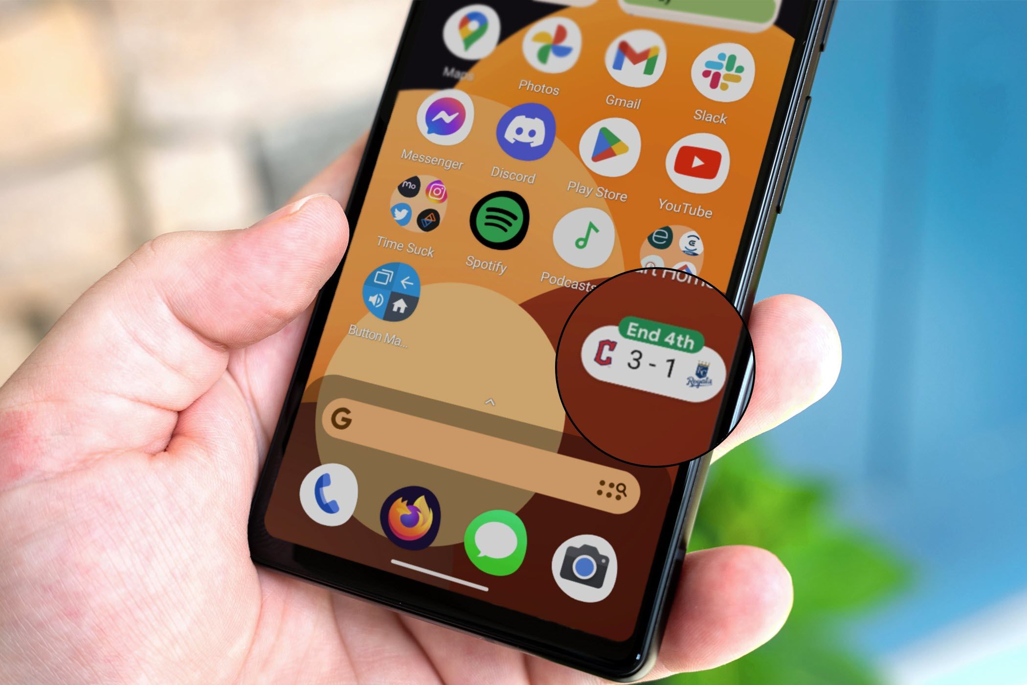 Закрепить живые спортивные счёты на Android