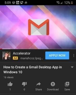 Иллюстрация: Открытое видео в приложении YouTube для Android