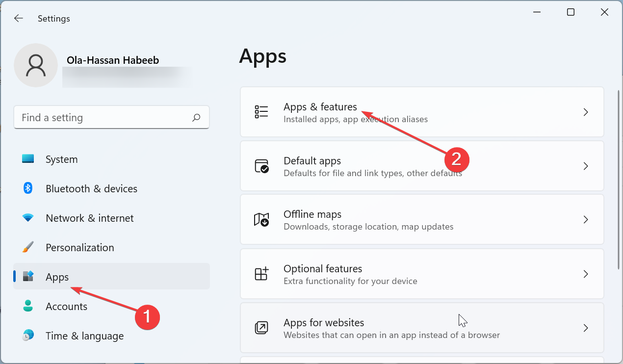 App e funzionalità nelle Impostazioni di Windows