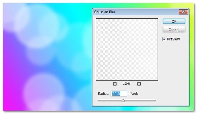 Размытие фонового слоя для создания глубины