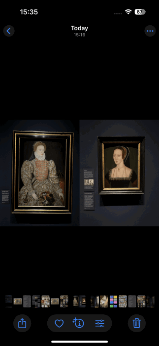 Получившаяся фотография, размещённая рядом через Приложение Команды на iPhone