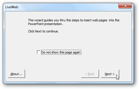 Мастер LiveWeb: введите адрес сайта