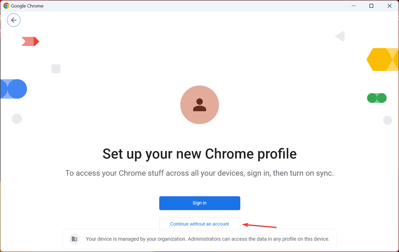 continue without an account