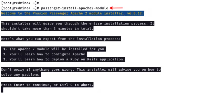 Установка модуля Passenger для Apache