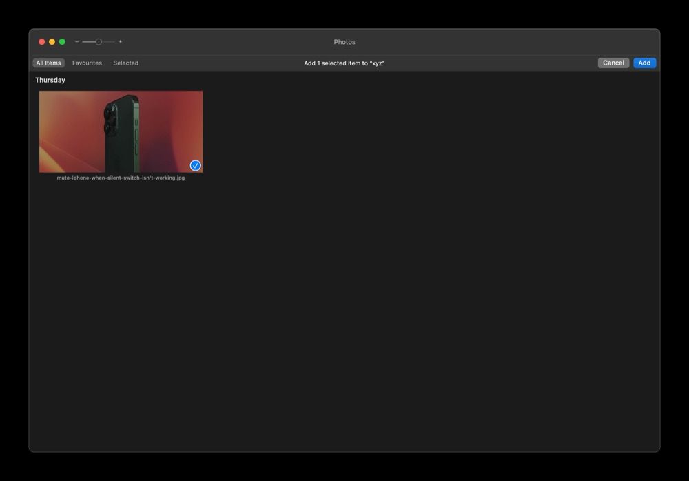 Создание общего альбома в приложении «Фото» на Mac