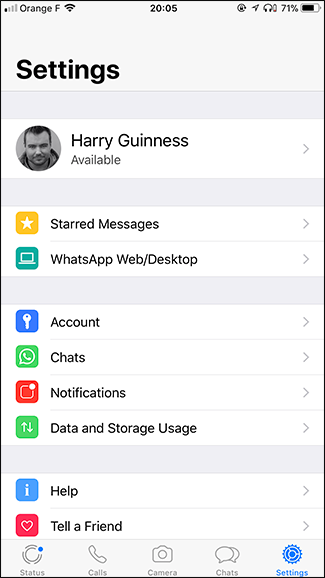 Экран настроек уведомлений в WhatsApp на iOS с разделом Уведомления группы