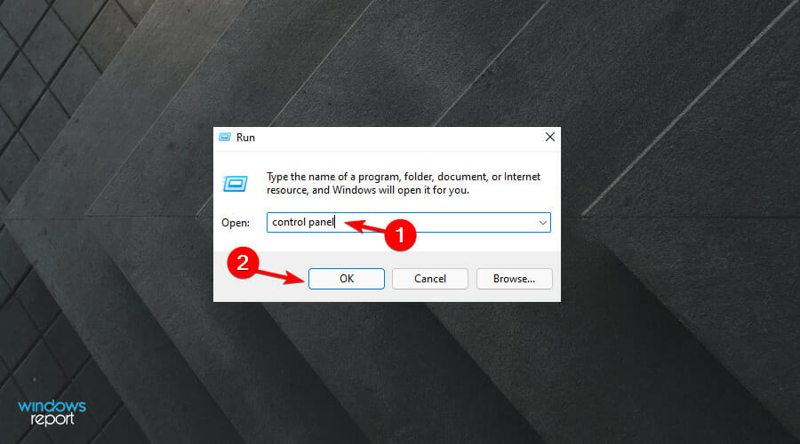 Запуск через окно Выполнить