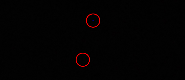 黒参照写真のチェック画面（スティックピクセルを発見するために拡大表示）