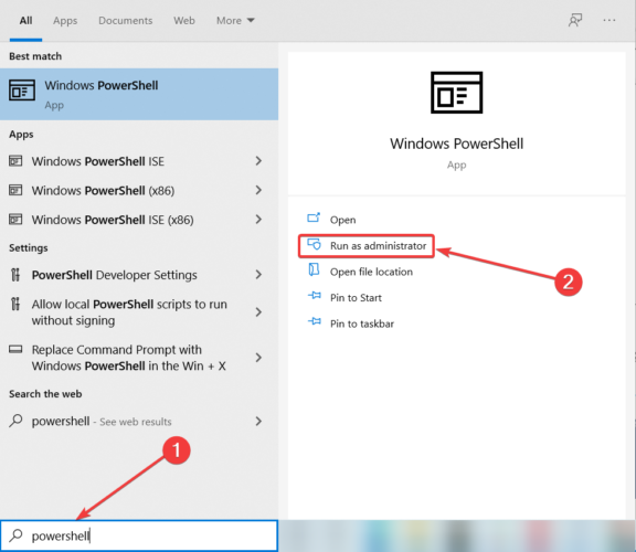 Запуск PowerShell от имени администратора
