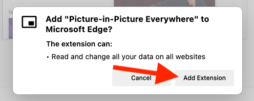 Нажмите кнопку Add Extension