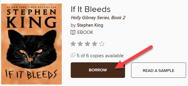 Кнопка Borrow на карточке книги