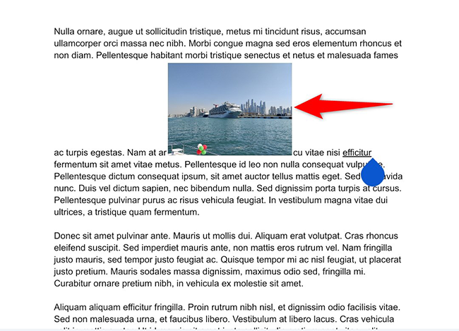 Перетащите изображение пальцем в нужное место.