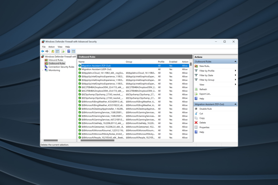 Блокировка интернета для приложений в Windows 11