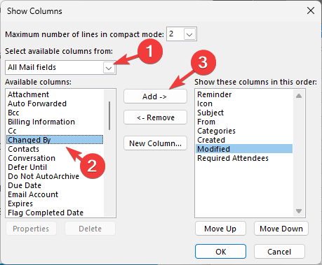 Поле 'Changed By' — кто изменил событие