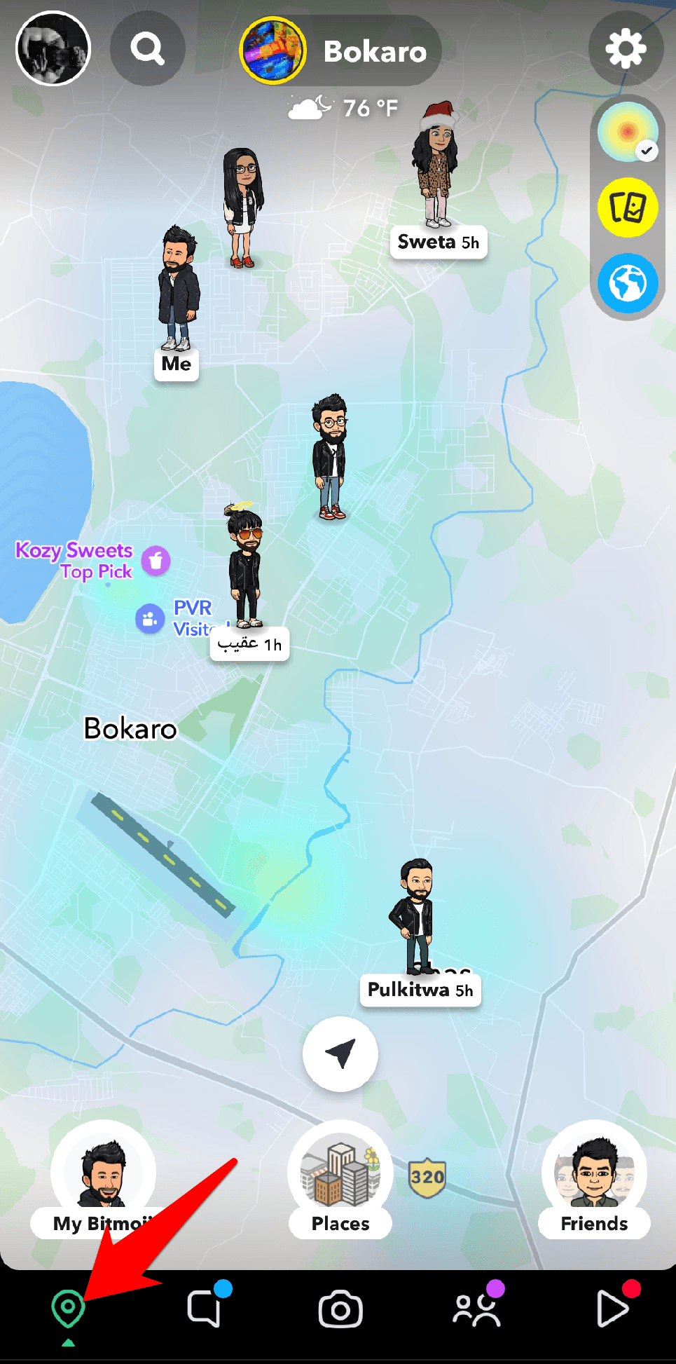 Snap Map в Snapchat — карта местоположений друзей