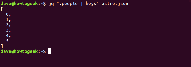 Получение списка ключей и индексов в JSON