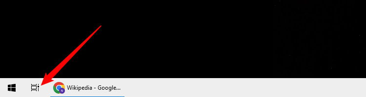 Кнопка Task View на панели задач Windows 10