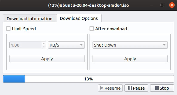 Параметры завершения и ограничения скорости