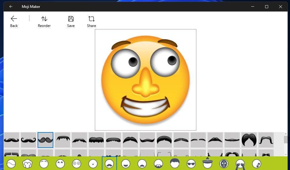 Эмодзи, созданное в Moji Maker