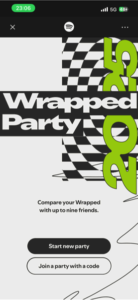 Экран приглашения в Wrapped Party