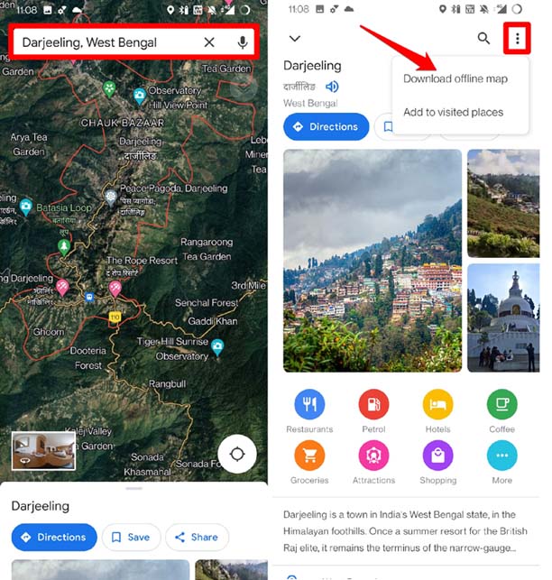 download offline map Google Maps