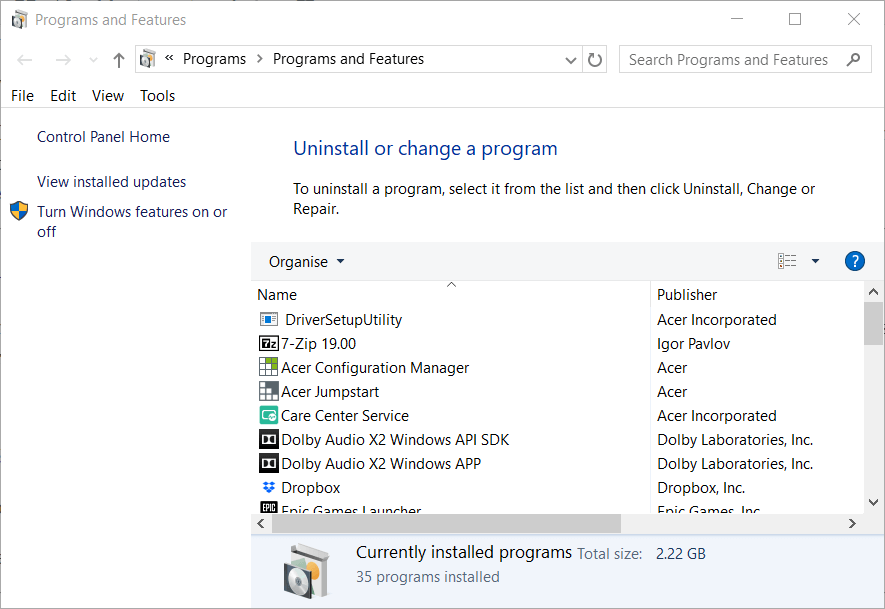 Окно деинсталлятора с записью WTFast