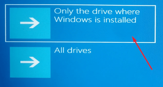 Scelta tra pulizia rapida o completa del drive