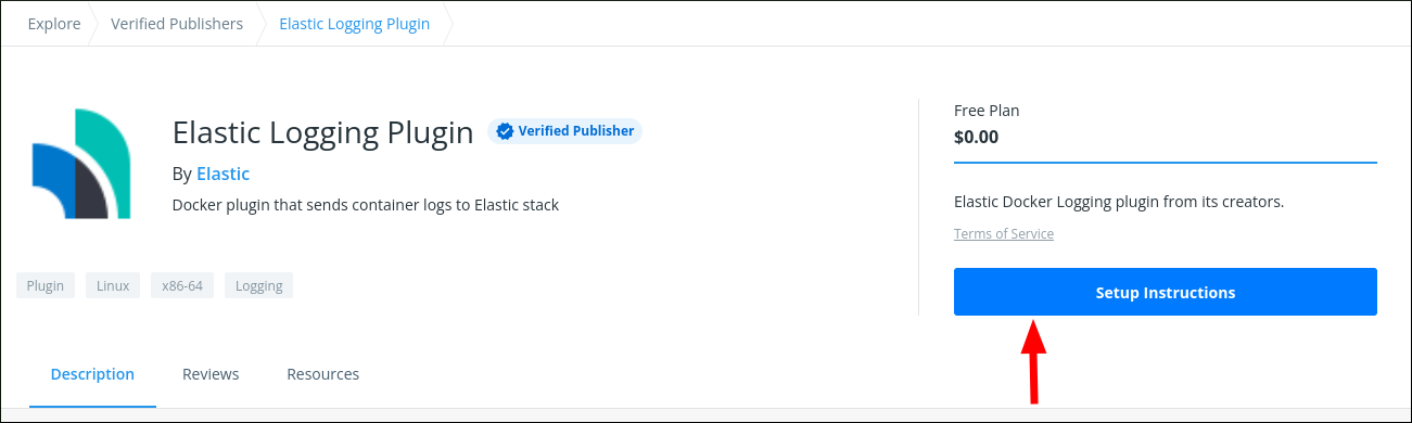 Интерфейс плагина на Docker Hub с инструкцией по установке