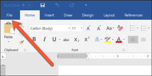 Окно «Параметры» в Word с выделенной командой