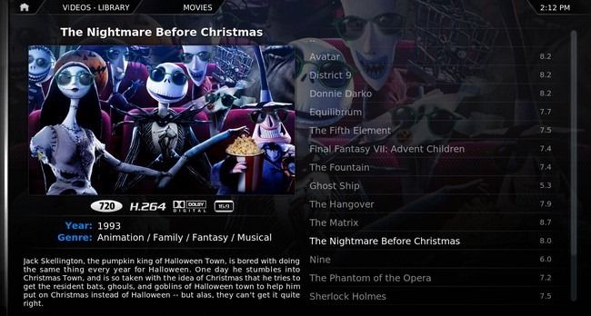 Отображение метаданных фильма в XBMC