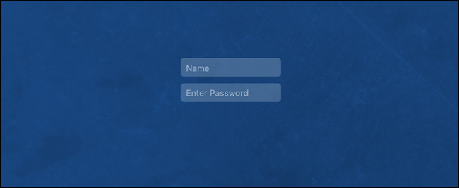 Экран входа macOS: ввод имени пользователя и пароля
