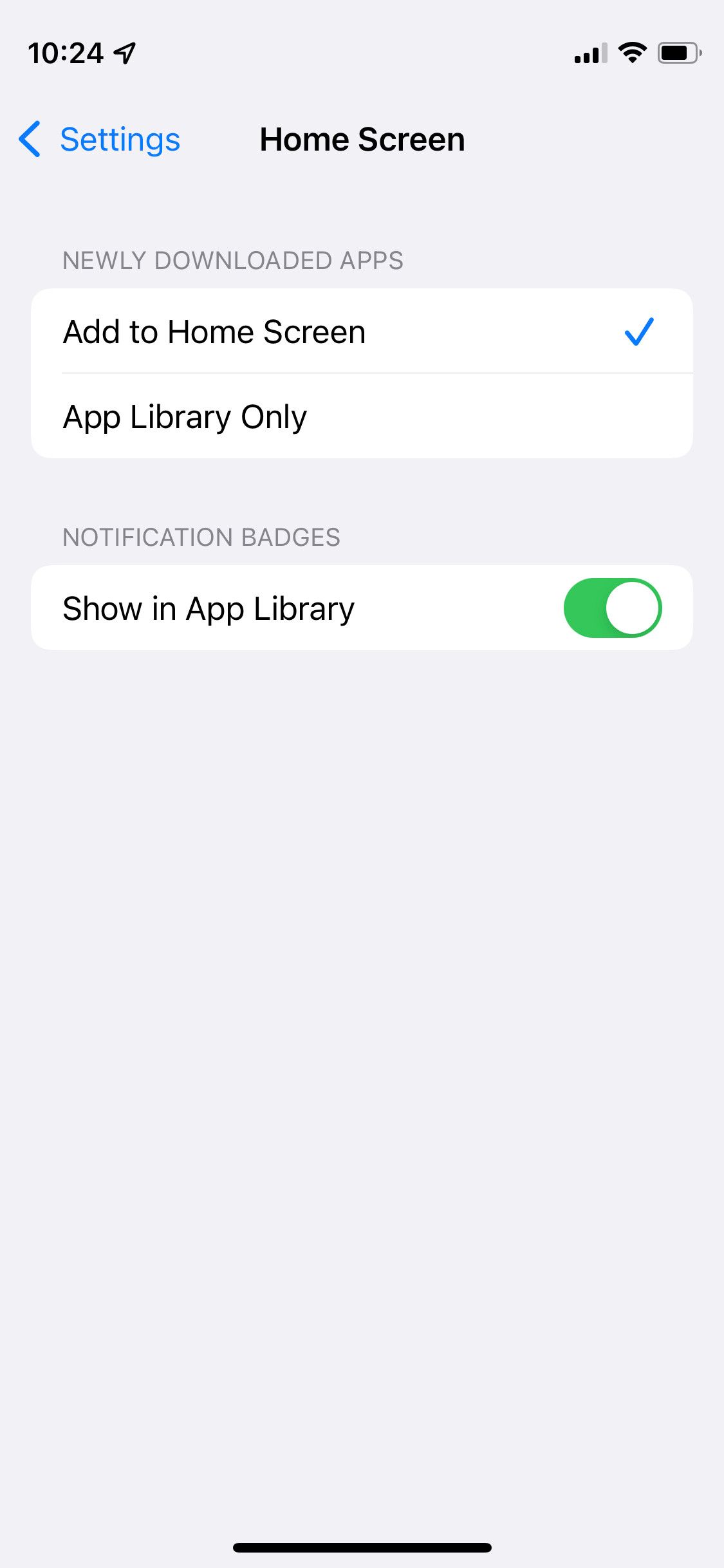 Параметр «Добавить на главный экран» в настройках iPhone