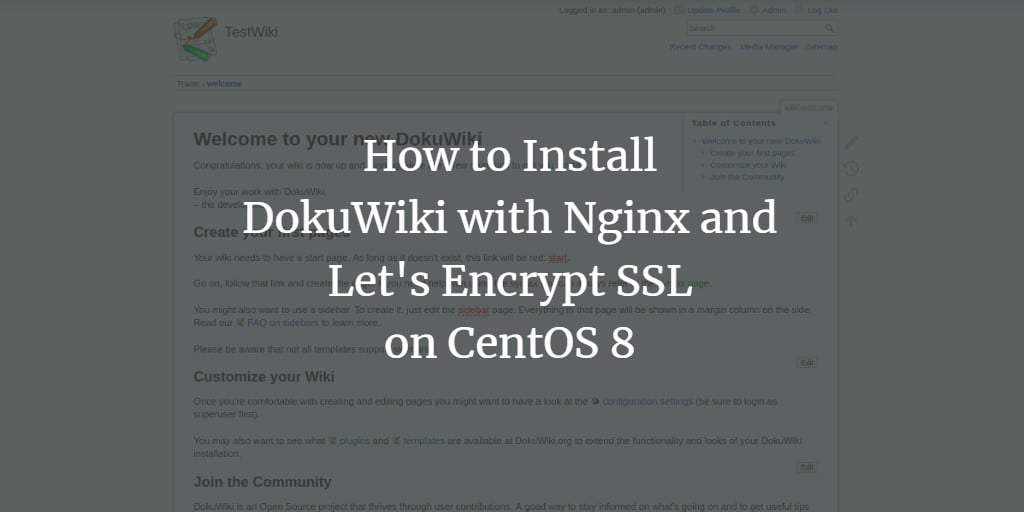 DokuWiki на CentOS 8 — установка и настройка