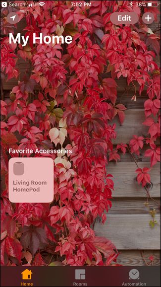 HomePod в приложении Дом среди аксессуаров