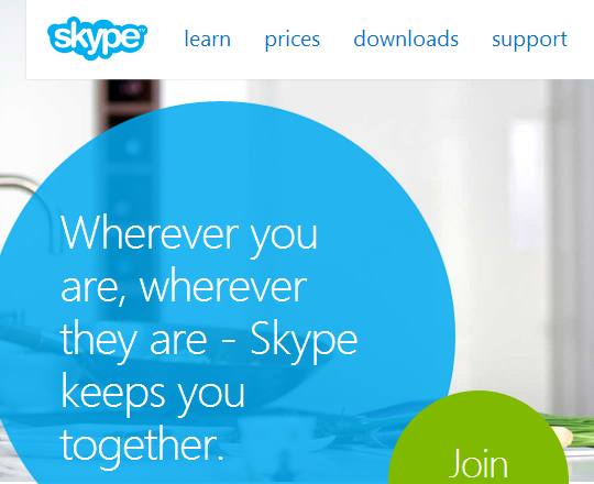 Интерфейс звонка Skype в Outlook.com