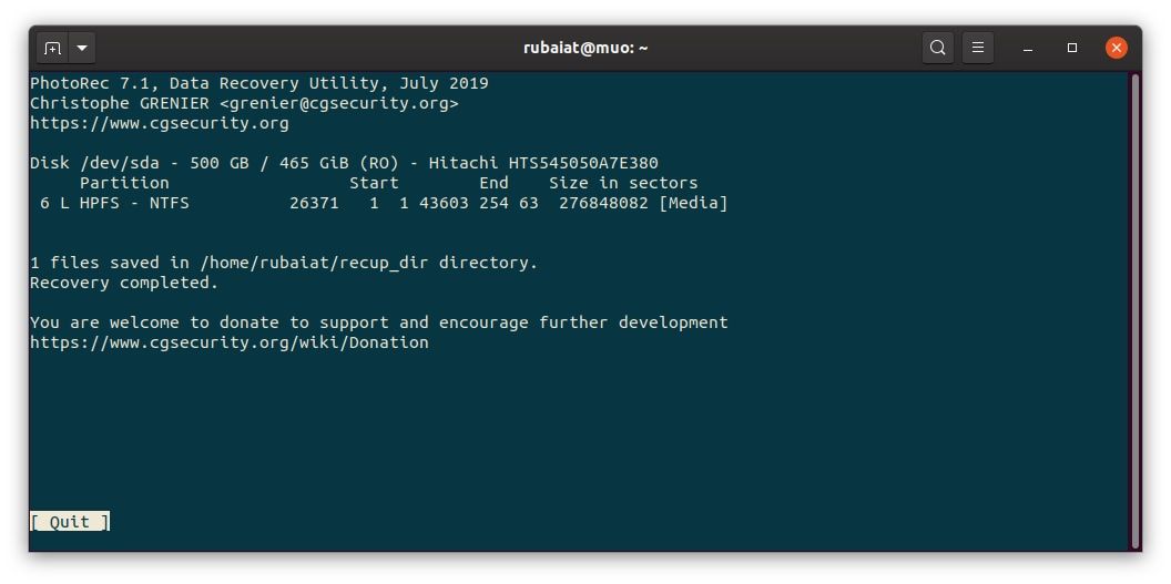 файлы, восстановленные photorec