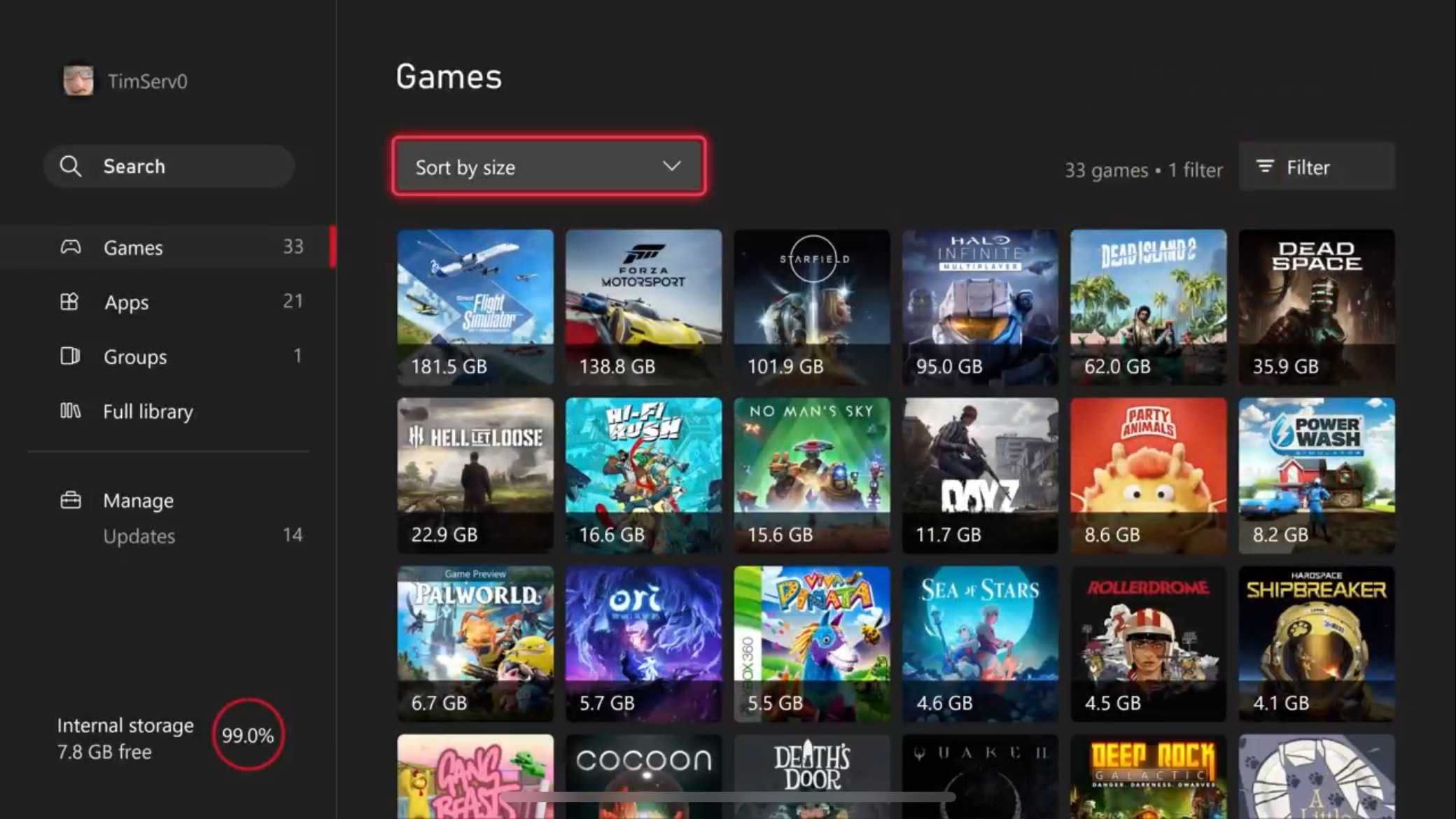 Как освободить место на Xbox быстро