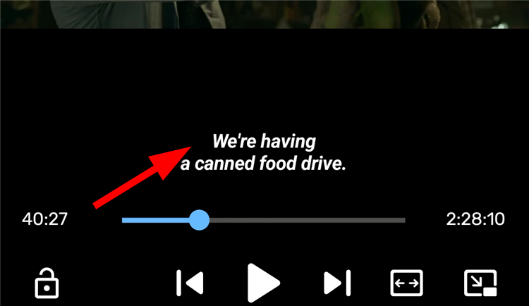 Добавленные субтитры отображаются в MX Player