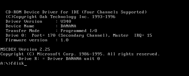 Процесс создания DOS-раздела в fdisk