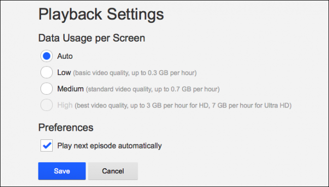 Опция отключения автоматического воспроизведения следующего эпизода
