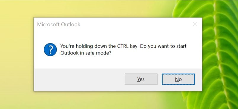 Outlook email inbox not showing sender