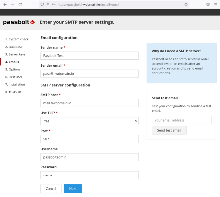 Настройка SMTP