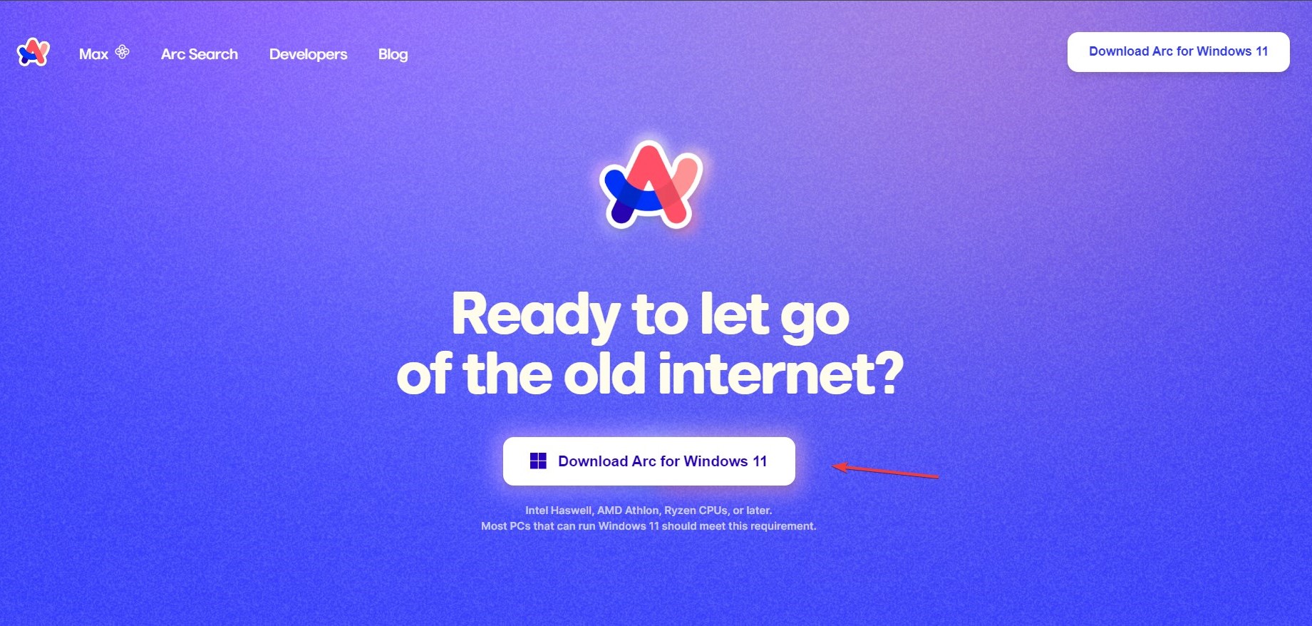 arc browser download for Windows 11