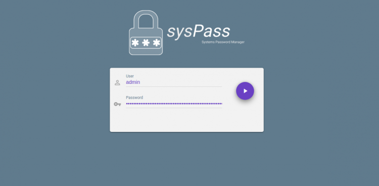 Экран входа sysPass