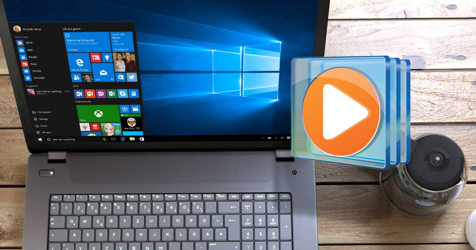 Обложка: интерфейс Windows Media Player с библиотекой музыки