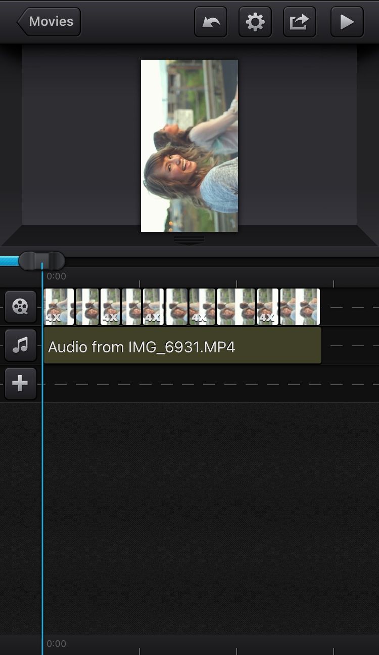 Окно редактирования видео.
