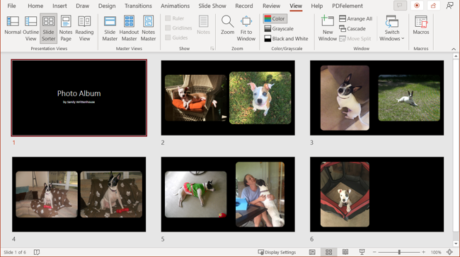 Презентация фотоальбома в PowerPoint