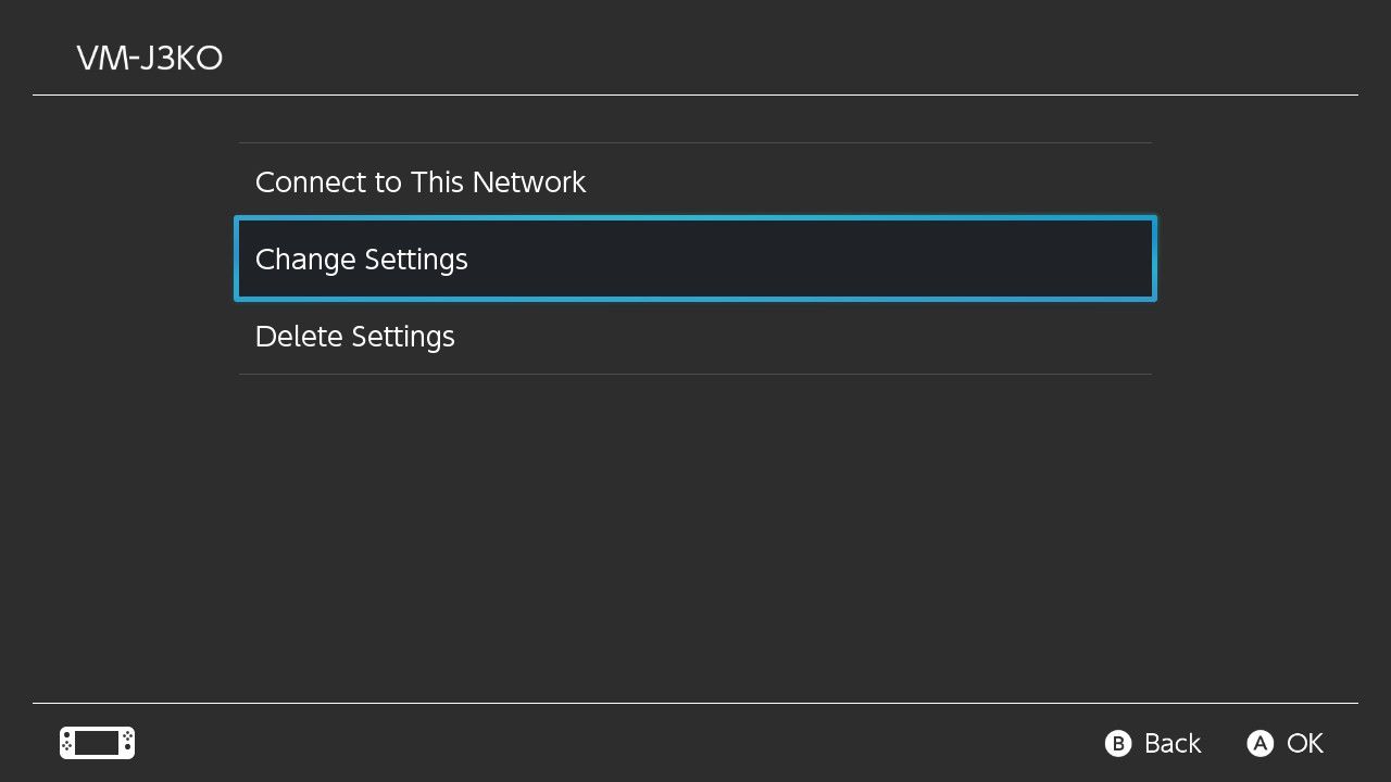 Скриншот параметров подключённой сети с выделенной опцией Изменить настройки