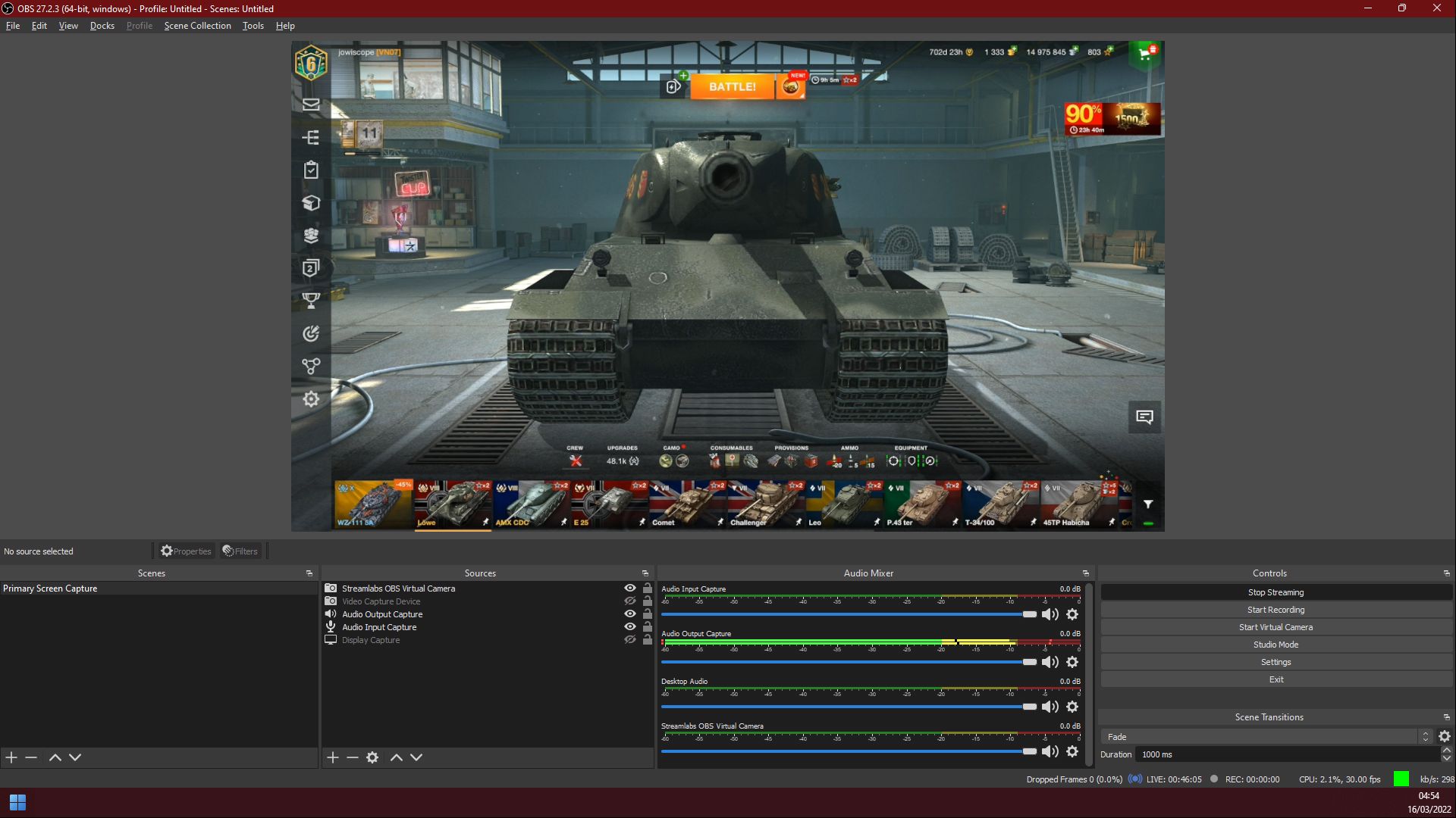 Настройка OBS Studio с World of Tanks